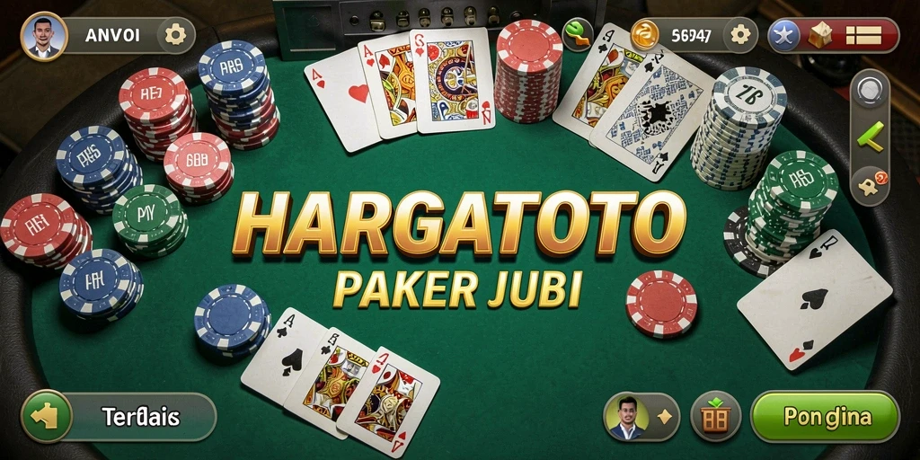 Tampilan screenshot HARGATOTO yang menunjukkan keseruan bermain Poker.