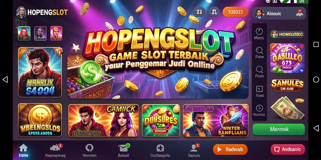 Tampilan menarik dari gameplay HOPENGSLOT yang menampilkan gulungan berputar.