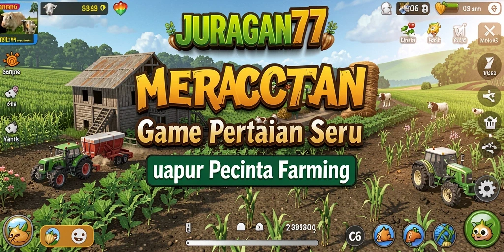Tangkapan layar gameplay <strong>JURAGAN77</strong> yang menunjukkan kebun yang indah.