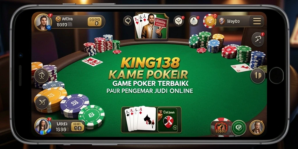 Screenshot KING138 menampilkan aksi seru di meja Poker.