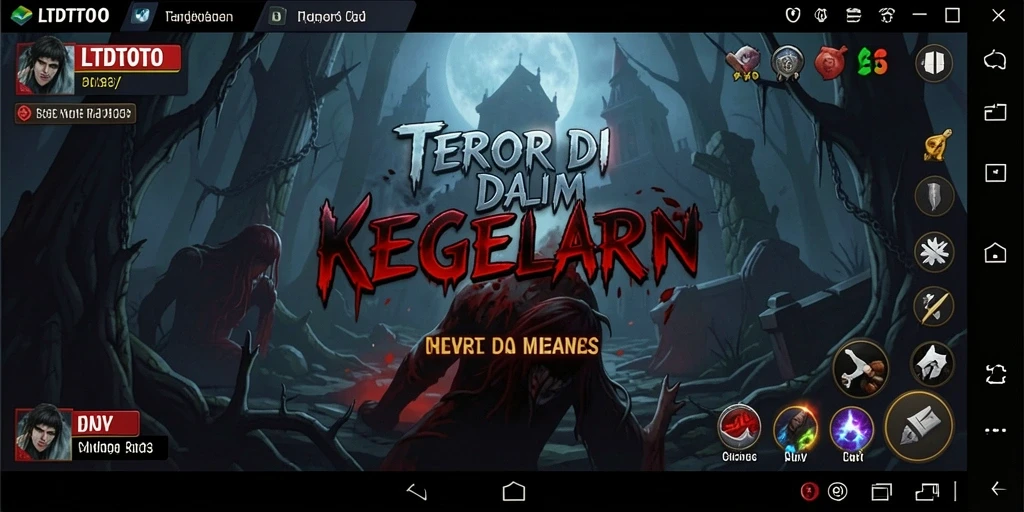 Tangkapan layar gameplay LTDTOTO menampilkan suasana Horror yang mencekam.