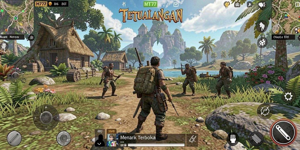 Screenshot gameplay MT777 menunjukkan petualangan yang mendebarkan di dunia terbuka.
