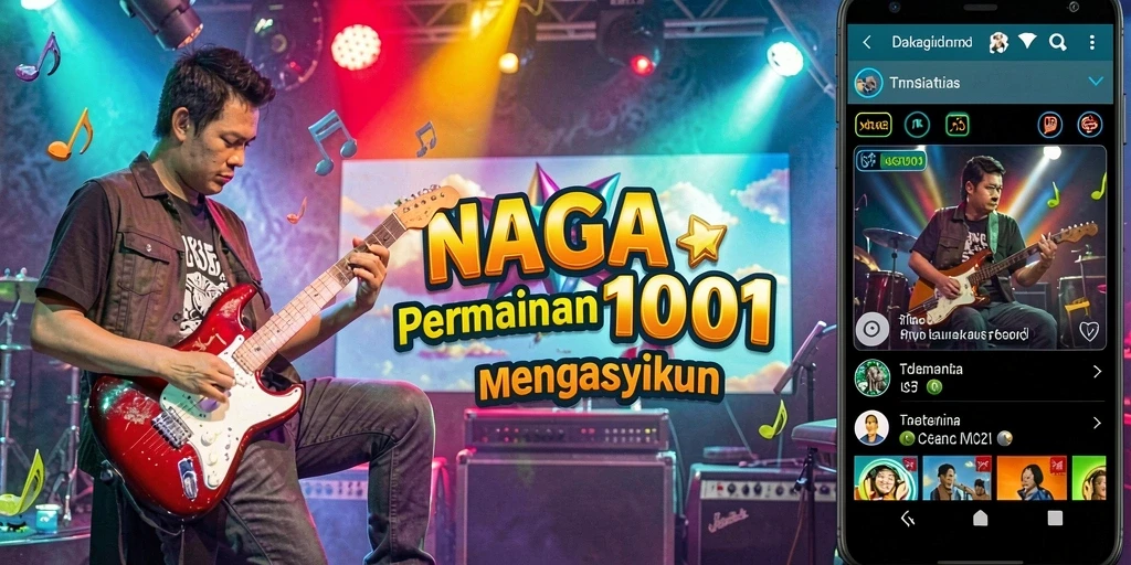 Screenshot gameplay NAGA1001 menampilkan keseruan bermain musik.