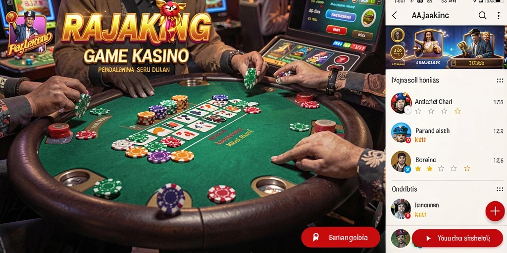 Tampilan gameplay seru dari RAJAKING dalam permainan Kasino.
