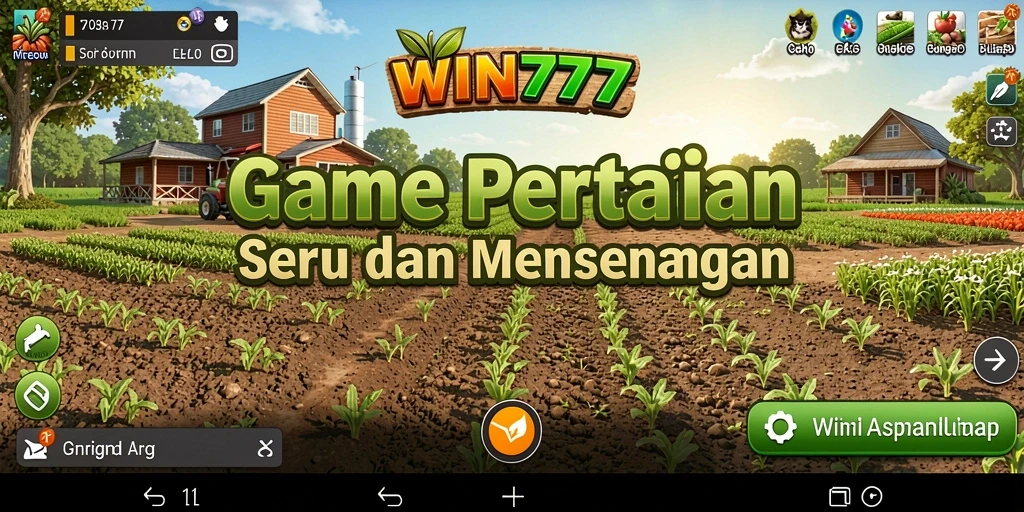 Tangkapan layar gameplay WIN777 menampilkan aktivitas bercocok tanam yang seru.